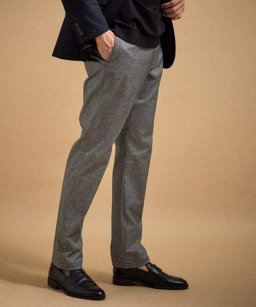 TAKEO KIKUCHI / タケオキクチ パンツ | 【銘品】播州織り ヘリンボン ストレートパンツ | 詳細3