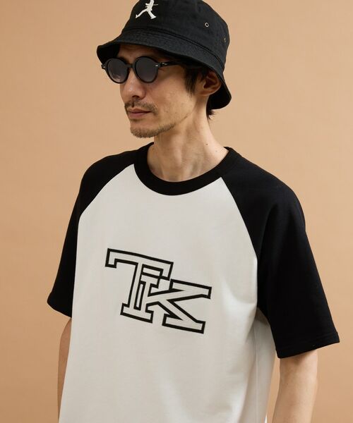 TAKEO KIKUCHI / タケオキクチ Tシャツ | カレッジ風TKラグラン配色ミニ裏毛T | 詳細10