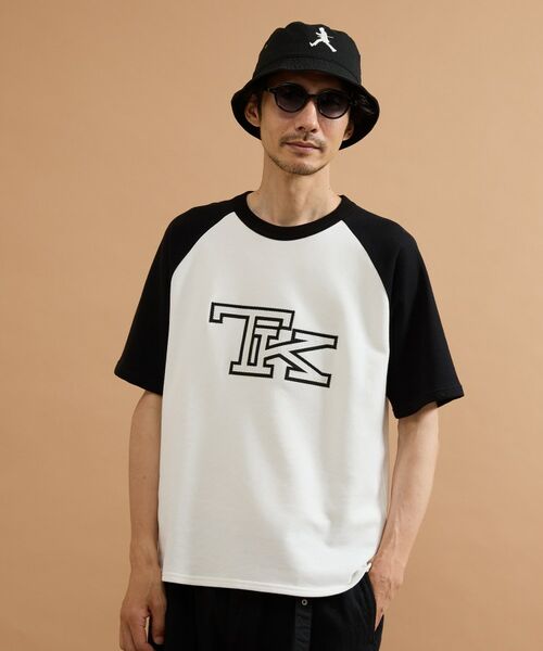 TAKEO KIKUCHI / タケオキクチ Tシャツ | カレッジ風TKラグラン配色ミニ裏毛T | 詳細11