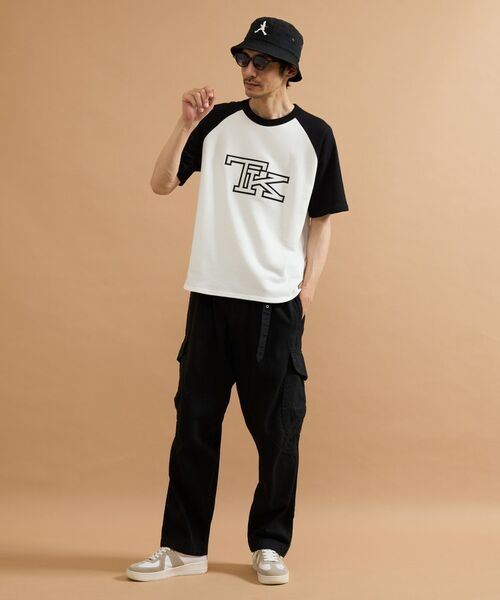TAKEO KIKUCHI / タケオキクチ Tシャツ | カレッジ風TKラグラン配色ミニ裏毛T | 詳細12