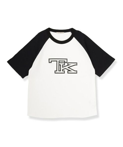 TAKEO KIKUCHI / タケオキクチ Tシャツ | カレッジ風TKラグラン配色ミニ裏毛T | 詳細3