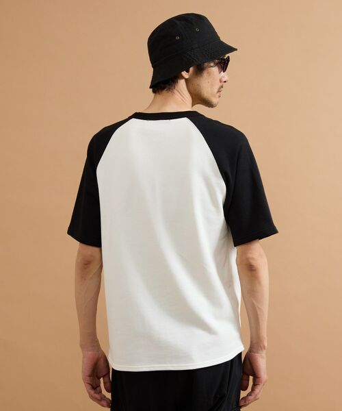 TAKEO KIKUCHI / タケオキクチ Tシャツ | カレッジ風TKラグラン配色ミニ裏毛T | 詳細6