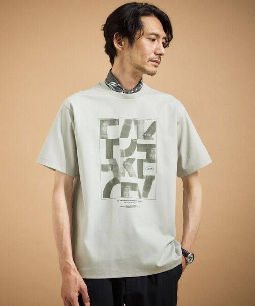 TAKEO KIKUCHI / タケオキクチ Tシャツ | パズル柄Tシャツ（ライトグレー(011)）