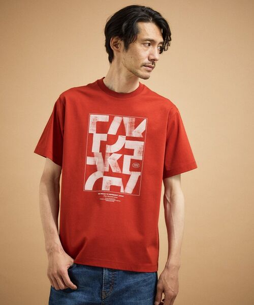 TAKEO KIKUCHI / タケオキクチ Tシャツ | パズル柄Tシャツ（オレンジ(069)）