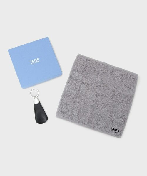 TAKEO KIKUCHI / タケオキクチ 服飾雑貨 | 「センスがいいね」と喜ばれるGIFT タオルハンカチ＋シューホーンBOXセット（ブラック(019)）