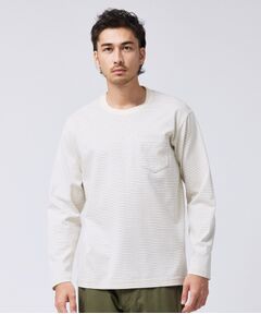 TAKEO KIKUCHI / タケオキクチ カットソー | シルケット ボーダー 長袖 Tシャツ