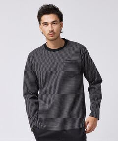 TAKEO KIKUCHI / タケオキクチ カットソー | シルケット ボーダー 長袖 Tシャツ