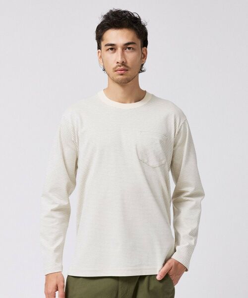 TAKEO KIKUCHI / タケオキクチ カットソー | シルケット ボーダー 長袖 Tシャツ | 詳細10