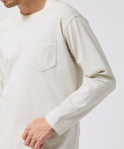 TAKEO KIKUCHI / タケオキクチ カットソー | シルケット ボーダー 長袖 Tシャツ | 詳細14