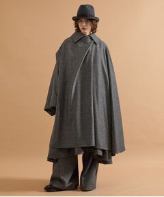 TAKEO KIKUCHI / タケオキクチ ステンカラーコート | ウールカシミヤヘリンボン マント