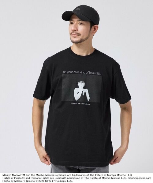 TAKEO KIKUCHI / タケオキクチ Tシャツ | 【別注】マリリン・モンロー/フォトTシャツ(ブラック(019))