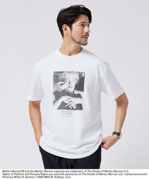 TAKEO KIKUCHI / タケオキクチ Tシャツ | 【別注】マリリン・モンロー/フォトTシャツ(ホワイト(101))