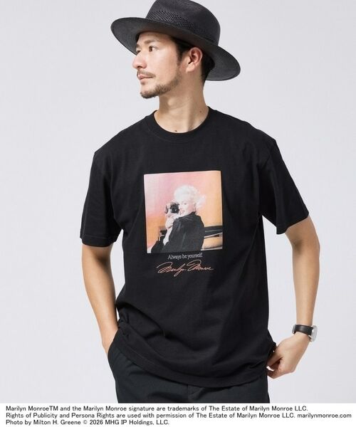 TAKEO KIKUCHI / タケオキクチ Tシャツ | 【別注】マリリン・モンロー/フォトTシャツ(ブラック(119))
