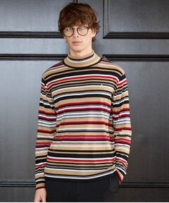 TAKEO KIKUCHI / タケオキクチ ニット・セーター | 【BOWLER HAT LABEL】日本製マルチボーダータートルニット