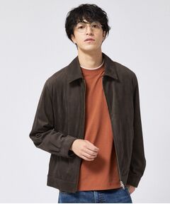 TAKEO KIKUCHI / タケオキクチ レザーブルゾン・ジャケット | バックプリーツ ボックスシルエット ジップ ブルゾン