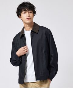 TAKEO KIKUCHI / タケオキクチ レザーブルゾン・ジャケット | バックプリーツ ボックスシルエット ジップ ブルゾン