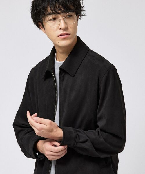 TAKEO KIKUCHI / タケオキクチ レザーブルゾン・ジャケット | バックプリーツ ボックスシルエット ジップ ブルゾン | 詳細2