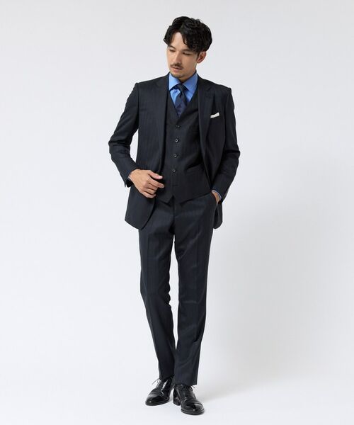 TAKEO KIKUCHI / タケオキクチ ベスト | シャイニー シャーク ストライプ ベスト | 詳細1