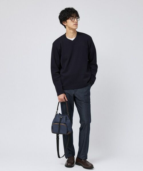 TAKEO KIKUCHI / タケオキクチ スウェット | 【日本製】メッシュ ジャージ Vネック プルオーバー | 詳細8