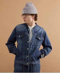 TAKEO KIKUCHI / タケオキクチ レザーブルゾン・ジャケット | 【525DENIM】14ozデニム ノーカラーGジャン