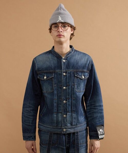 TAKEO KIKUCHI / タケオキクチ レザーブルゾン・ジャケット | 【525DENIM】14ozデニム ノーカラーGジャン | 詳細10