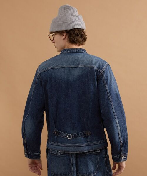 TAKEO KIKUCHI / タケオキクチ レザーブルゾン・ジャケット | 【525DENIM】14ozデニム ノーカラーGジャン | 詳細12