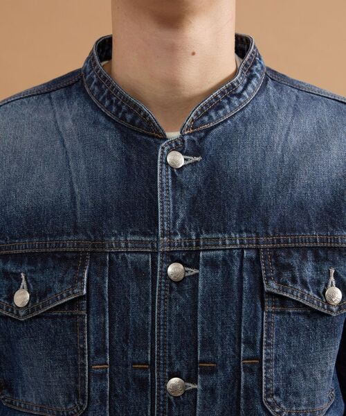 TAKEO KIKUCHI / タケオキクチ レザーブルゾン・ジャケット | 【525DENIM】14ozデニム ノーカラーGジャン | 詳細13