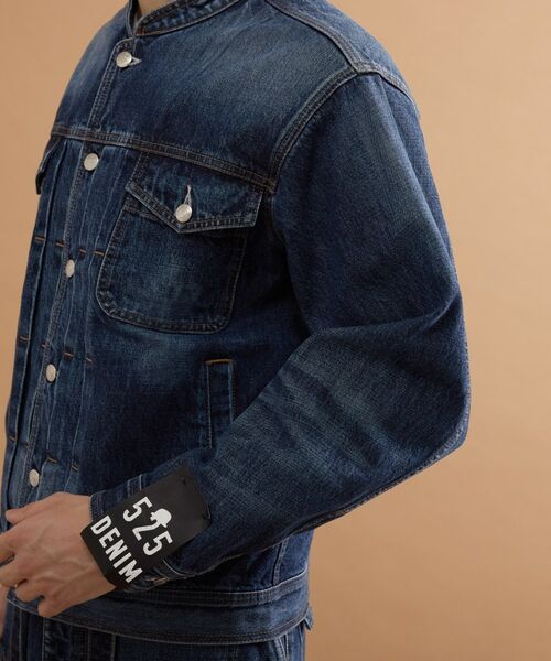 TAKEO KIKUCHI / タケオキクチ レザーブルゾン・ジャケット | 【525DENIM】14ozデニム ノーカラーGジャン | 詳細14