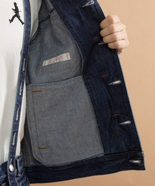 TAKEO KIKUCHI / タケオキクチ レザーブルゾン・ジャケット | 【525DENIM】14ozデニム ノーカラーGジャン | 詳細18