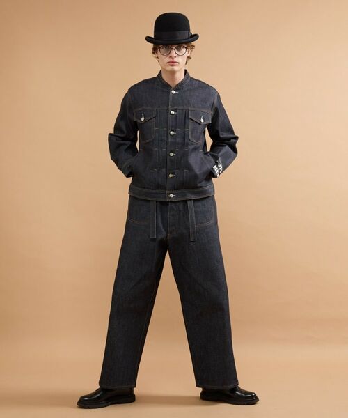 TAKEO KIKUCHI / タケオキクチ レザーブルゾン・ジャケット | 【525DENIM】14ozデニム ノーカラーGジャン | 詳細8