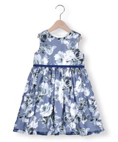日本製  オパール 花柄 プリント ジャンパースカート (110~130cm)