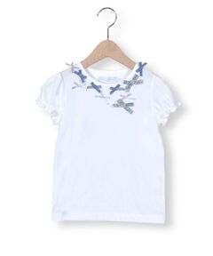 リバティ プリント ( Garden Posy ) ベア天 花柄 Tシャツ (90~140cm)