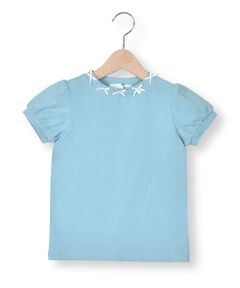 ベア天サテンリボンTシャツ(90~140cm)