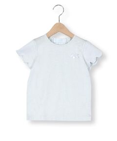 スカラップ袖コットン天竺半袖Tシャツ(90~140cm)