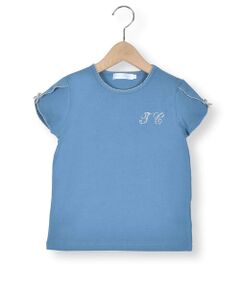 袖リボンソフトベア天竺半袖Tシャツ(90~140cm)