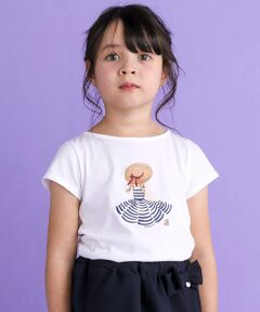 【日本製】ピクニックガールプリント半袖Tシャツ(80~140cm)