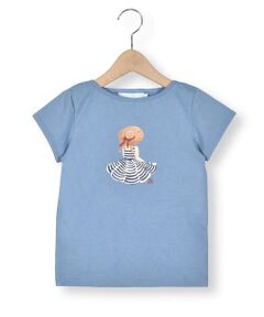 【日本製】ピクニックガールプリント半袖Tシャツ(80~140cm)