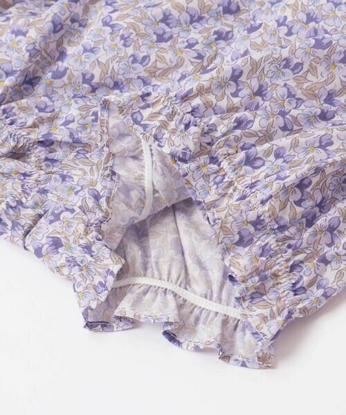 Tartine et Chocolat / タルティーヌ エ ショコラ ベビー・キッズウエア | 【日本製】【お揃い】リバティ(Aralia Pansy)タナローンブルマ付きワンピースベビー(70~90cm) | 詳細12