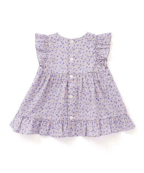 Tartine et Chocolat / タルティーヌ エ ショコラ ベビー・キッズウエア | 【日本製】【お揃い】リバティ(Aralia Pansy)タナローンブルマ付きワンピースベビー(70~90cm) | 詳細4