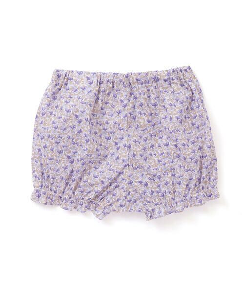 Tartine et Chocolat / タルティーヌ エ ショコラ ベビー・キッズウエア | 【日本製】【お揃い】リバティ(Aralia Pansy)タナローンブルマ付きワンピースベビー(70~90cm) | 詳細5