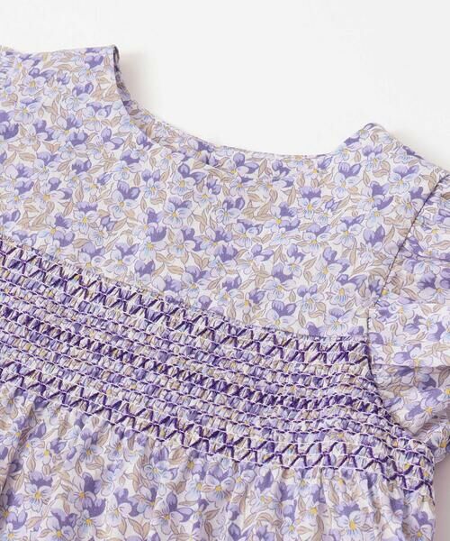 Tartine et Chocolat / タルティーヌ エ ショコラ ベビー・キッズウエア | 【日本製】【お揃い】リバティ(Aralia Pansy)タナローンブルマ付きワンピースベビー(70~90cm) | 詳細6