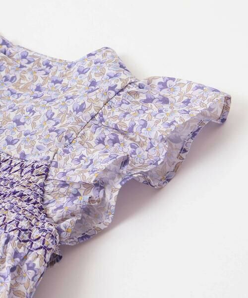 Tartine et Chocolat / タルティーヌ エ ショコラ ベビー・キッズウエア | 【日本製】【お揃い】リバティ(Aralia Pansy)タナローンブルマ付きワンピースベビー(70~90cm) | 詳細7
