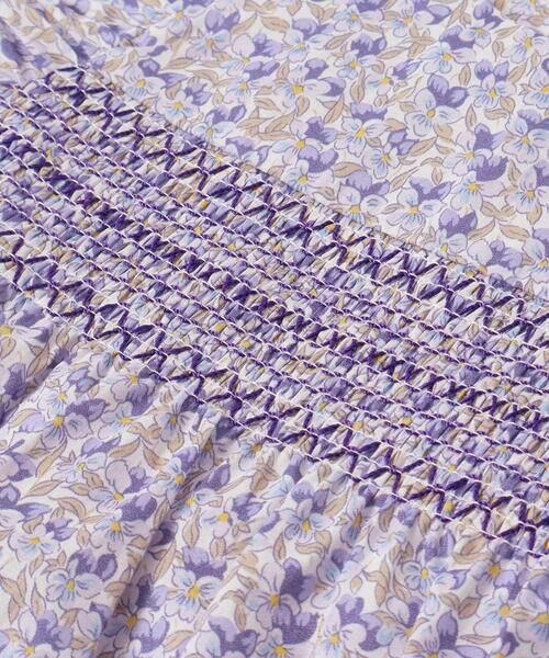 Tartine et Chocolat / タルティーヌ エ ショコラ ベビー・キッズウエア | 【日本製】【お揃い】リバティ(Aralia Pansy)タナローンブルマ付きワンピースベビー(70~90cm) | 詳細8