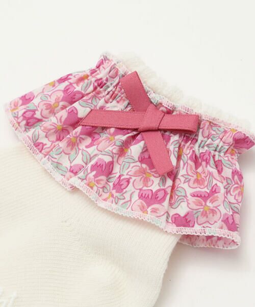 Tartine et Chocolat / タルティーヌ エ ショコラ ベビー・キッズウエア | 【日本製】【お揃い】リバティ(Aralia Pansy)タナローンソックスベビー(8~13cm) | 詳細1