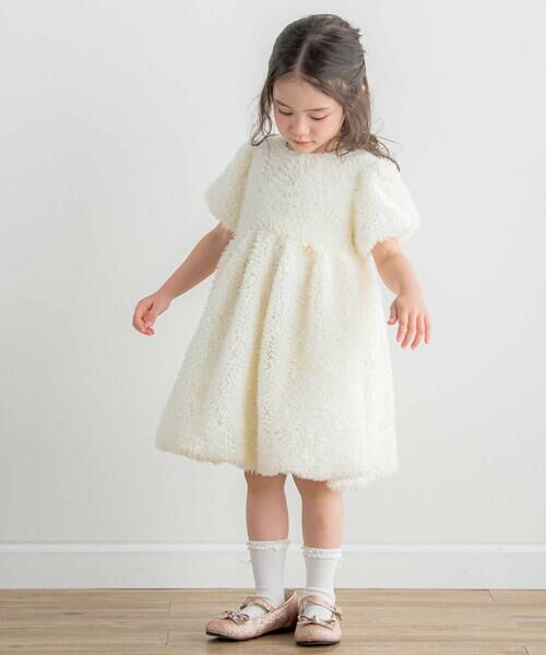 Tartine et Chocolat / タルティーヌ エ ショコラ ミニ丈・ひざ丈ワンピース | テープチュールフェザーバルーンワンピース(90~140cm) | 詳細2
