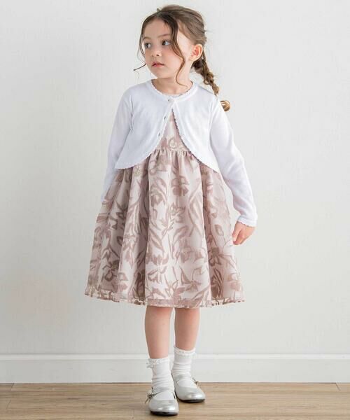 Tartine et Chocolat / タルティーヌ エ ショコラ ミニ丈・ひざ丈ワンピース | 【日本製】ワッシャーオーガンジーフロッキープリントワンピース(100~140cm) | 詳細3