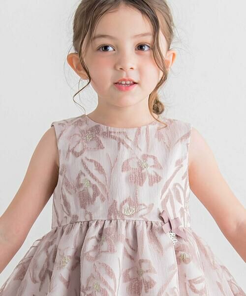 Tartine et Chocolat / タルティーヌ エ ショコラ ミニ丈・ひざ丈ワンピース | 【日本製】ワッシャーオーガンジーフロッキープリントワンピース(100~140cm) | 詳細4