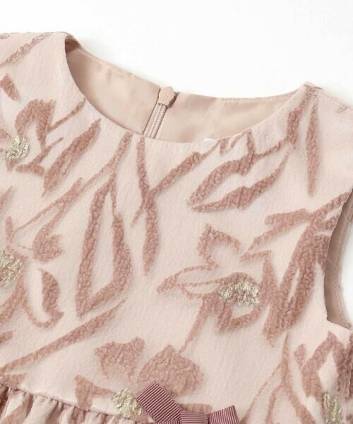 Tartine et Chocolat / タルティーヌ エ ショコラ ミニ丈・ひざ丈ワンピース | 【日本製】ワッシャーオーガンジーフロッキープリントワンピース(100~140cm) | 詳細7