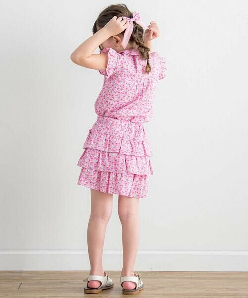 Tartine et Chocolat / タルティーヌ エ ショコラ シャツ・ブラウス | 【お揃い】リバティ(Aralia Pansy)タナローンブラウス(90~140cm) | 詳細3