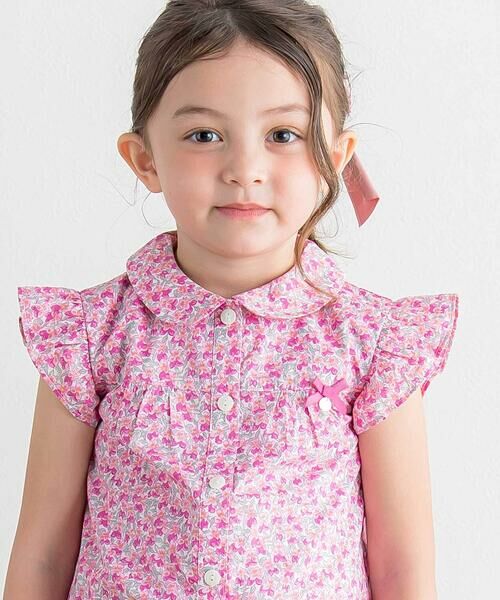 Tartine et Chocolat / タルティーヌ エ ショコラ シャツ・ブラウス | 【お揃い】リバティ(Aralia Pansy)タナローンブラウス(90~140cm) | 詳細5